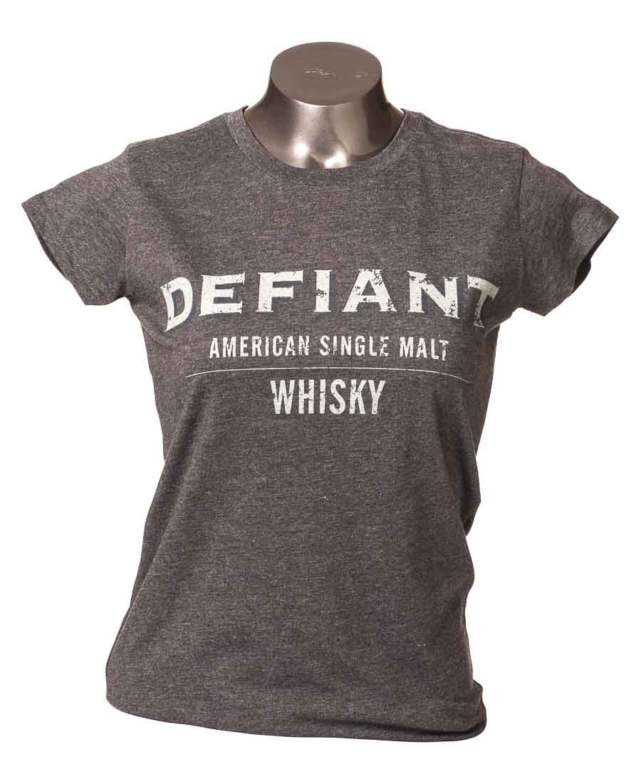 Women's Distressed ASM Tee- Charcoal